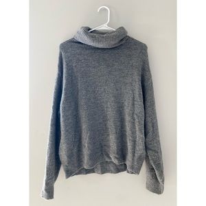 H&M Grey Oversized Turtleneck Sweater XS